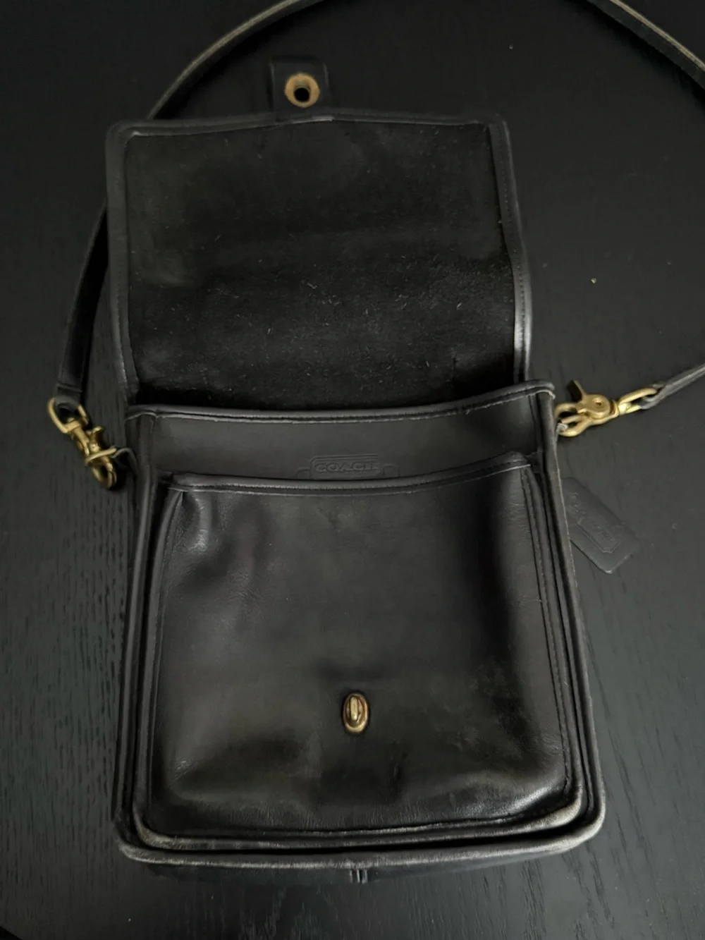 Vintage Coach Black Station Bag - Picture 7 of 11